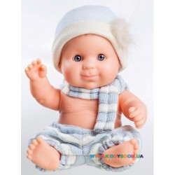Младенец мальчик Алдо в вязаных шортах, в шарфе и шапке Paola Reina 01236